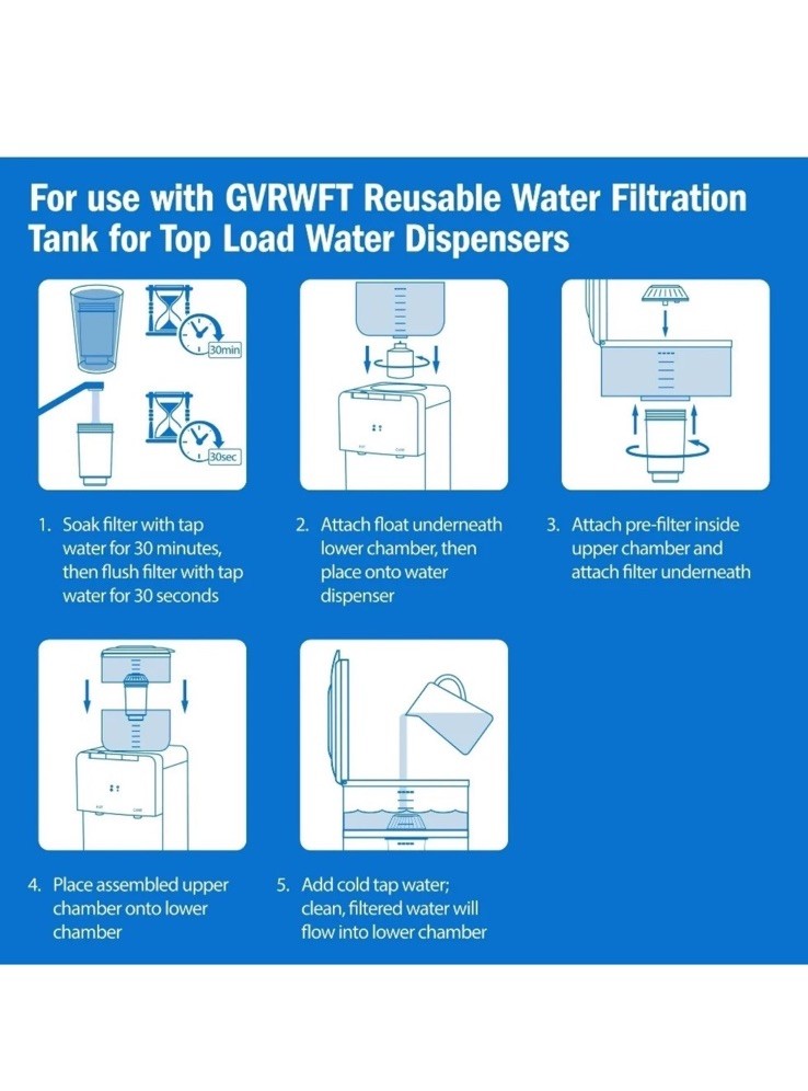Great Value Water Filtration Tank Replacement Filter for GVRWFT [G4]