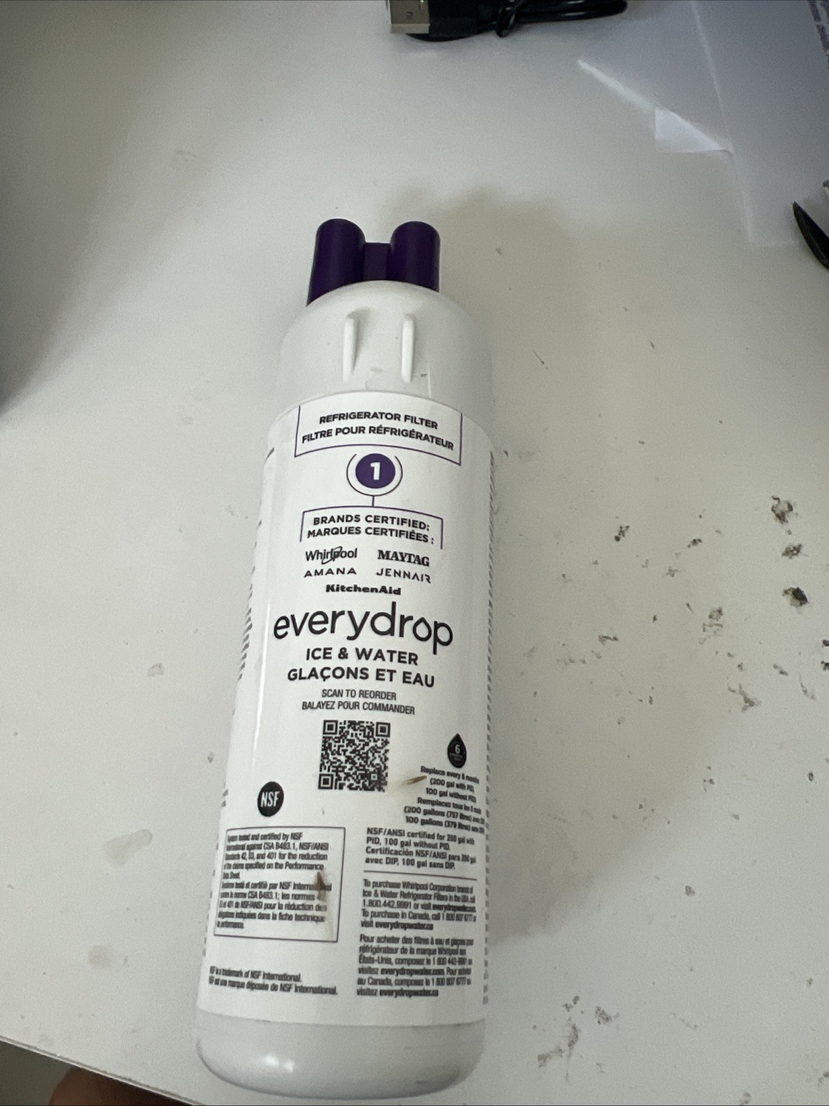 EverDrop #1 Ice & Water Refrigerator Filter ΕDR1^RXD1