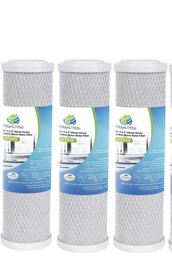 3Pack Replacement GE GXWH04F Activated Carbon Block Filter Universal 10 inch F