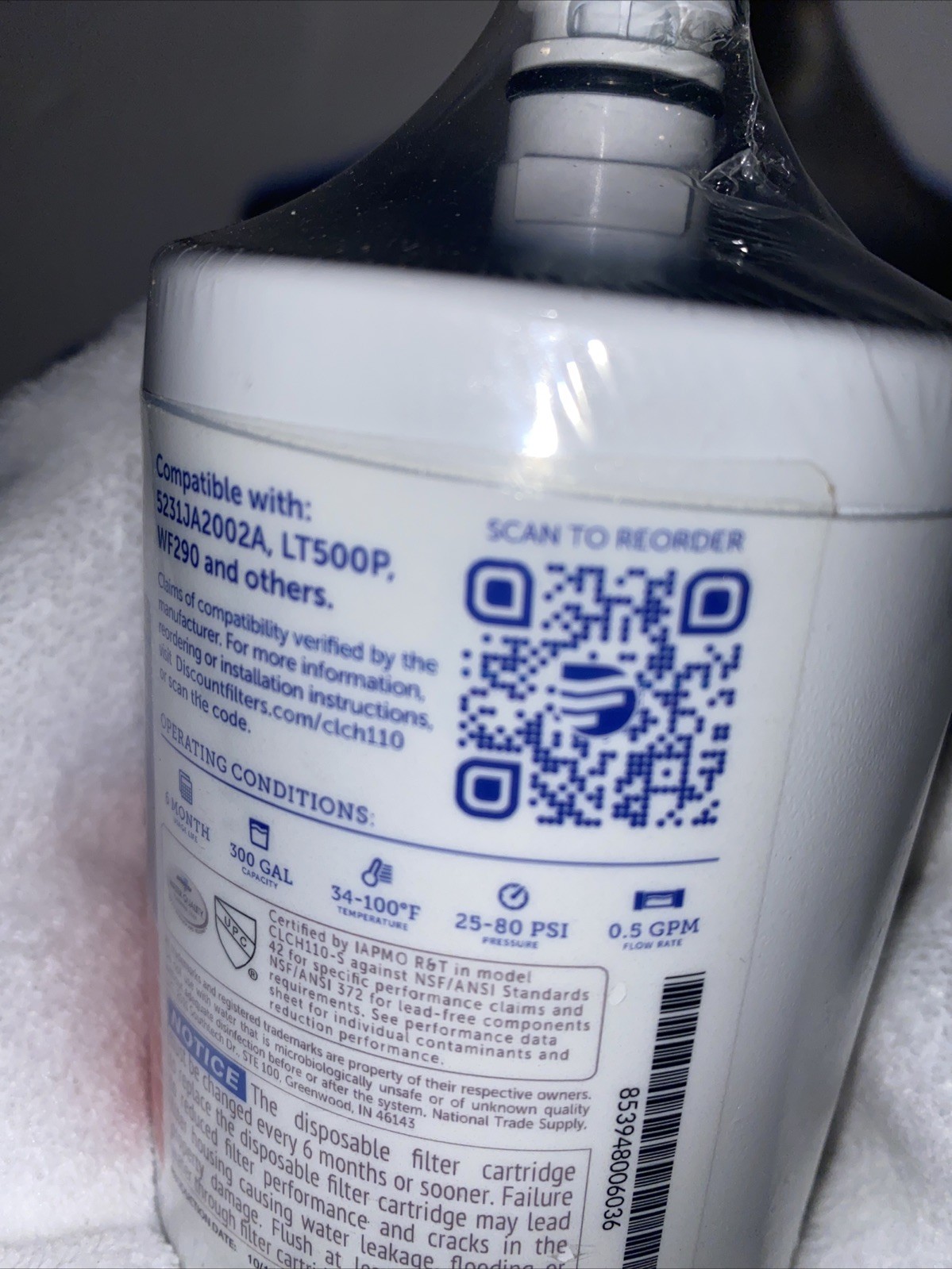 Clear Choice Improved Taste Chemical Reduction Filter