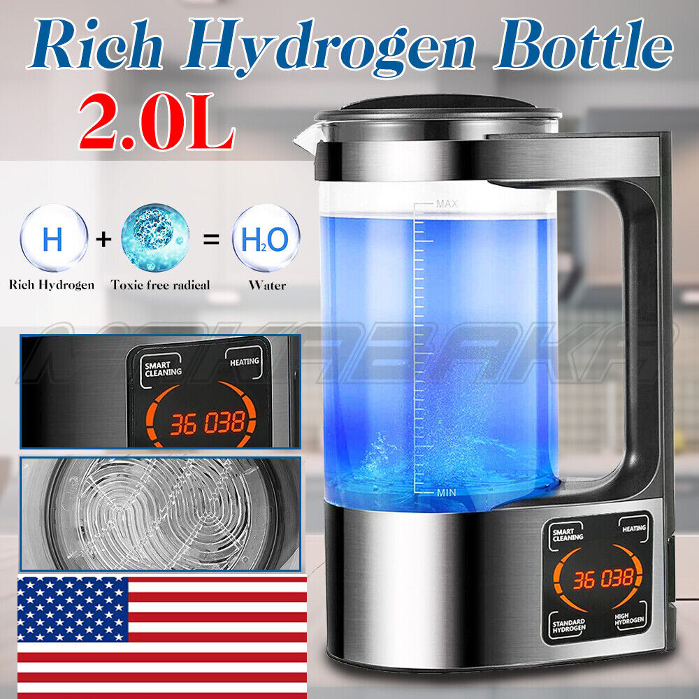 Hydrogen Water Machine Generator 2L Water Ionizer Generator Machine Kettle US