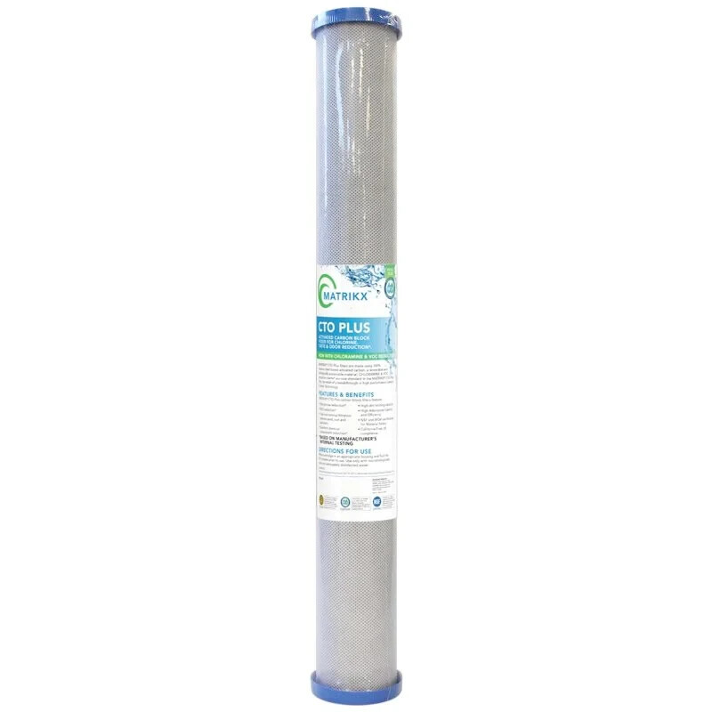 01-250-20-MATRIKX 20″ x 2.5″ CTO PLUS 1 MICRON CHLORINE/CHLORAMINE VOC REDUCTION
