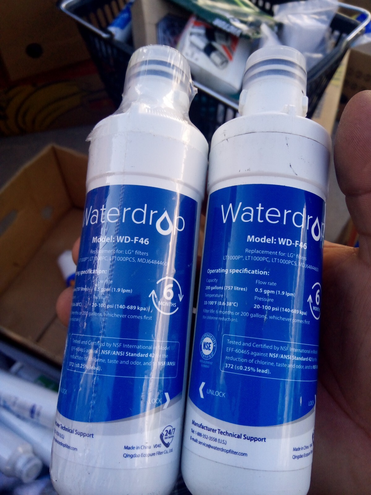 NEW 2 pack Waterdrop Replacement Filter (Model: WD-F46) FREE ShpN