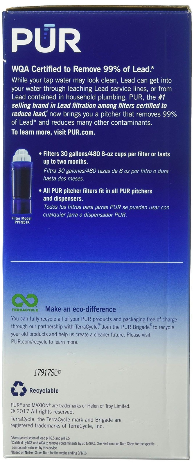 PUR MAXION Replacement Pitcher Filter – 4 PACK 4 Count (Pack of 1)
