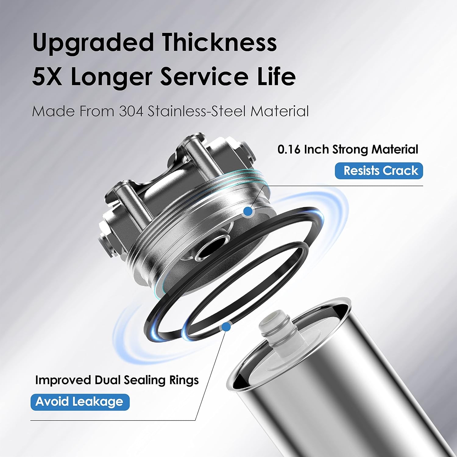 Waterdrop AMS08 Under Sink Water Filter System, 8,000 Gallons,24-Month Long Life
