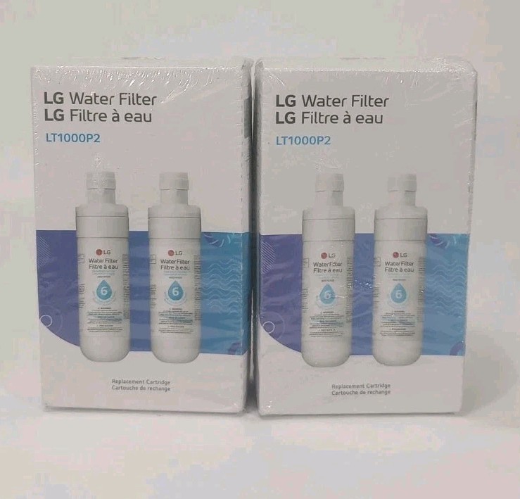 2 Pk x2 Genuine LG LT1000P2 6-Month / 200 Gal Replacement Water Filters