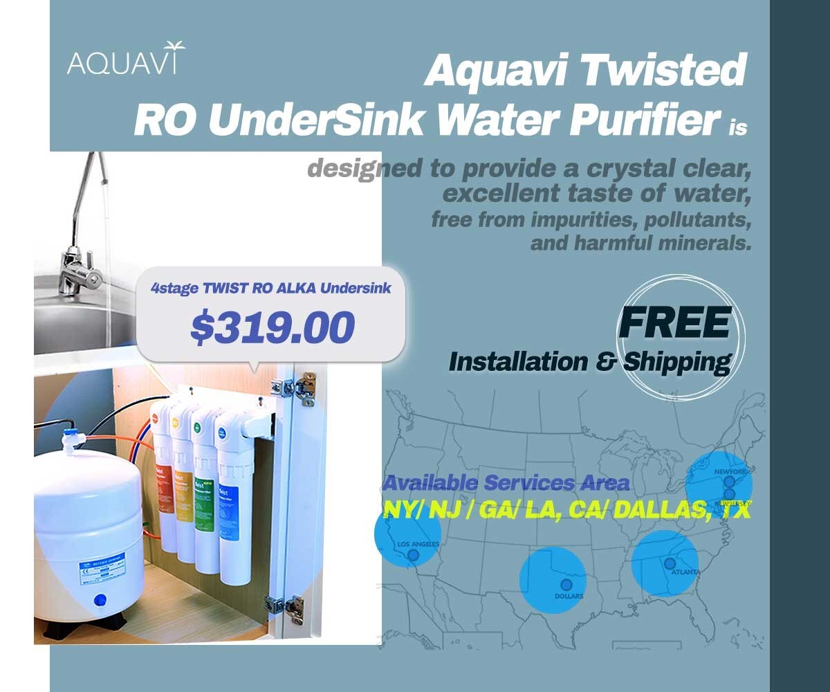 AQUAVI 4-Stage Under Sink Alkaline Reverse Osmosis Water Filtration System