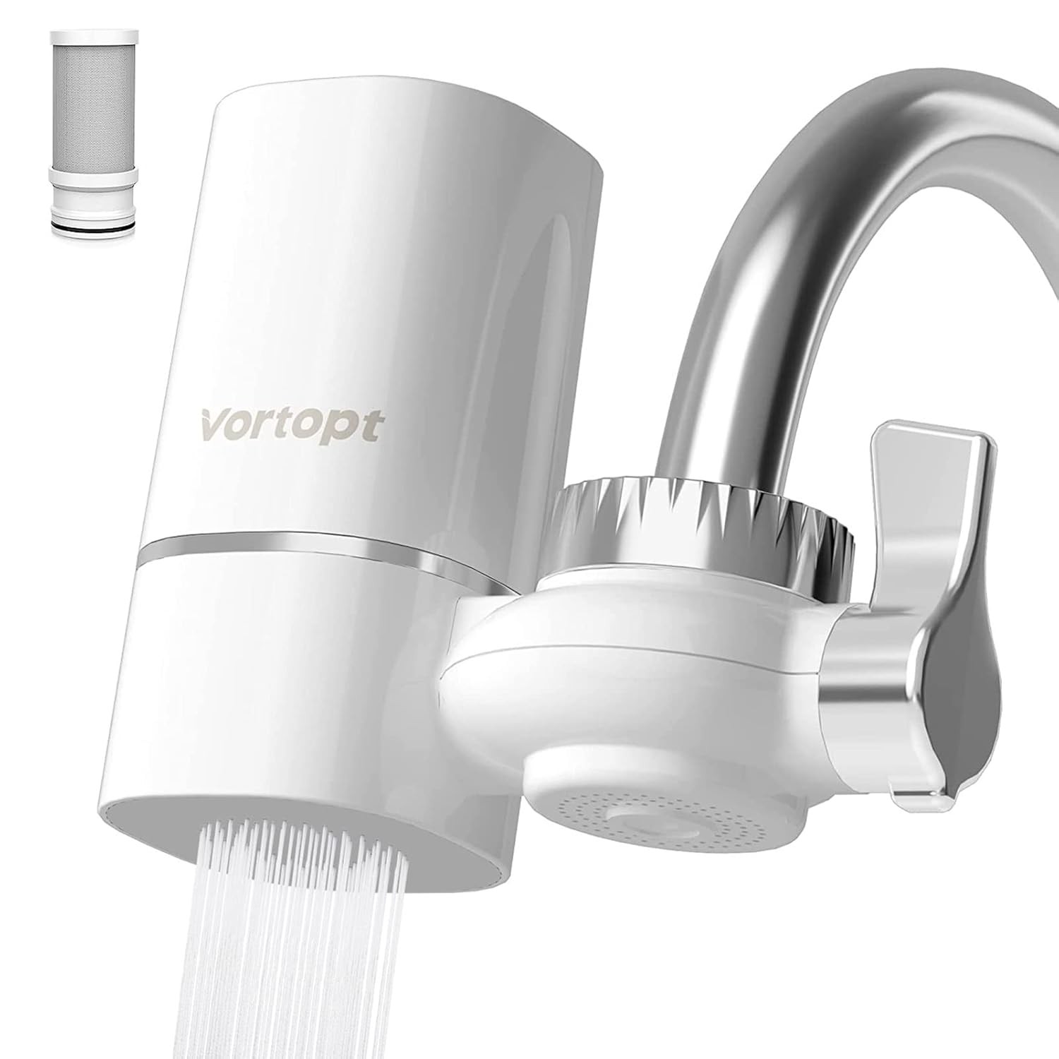 Faucet Water Filter for Sink, Rapid Flow – 400 Gallons Faucet Mount Water Filtra