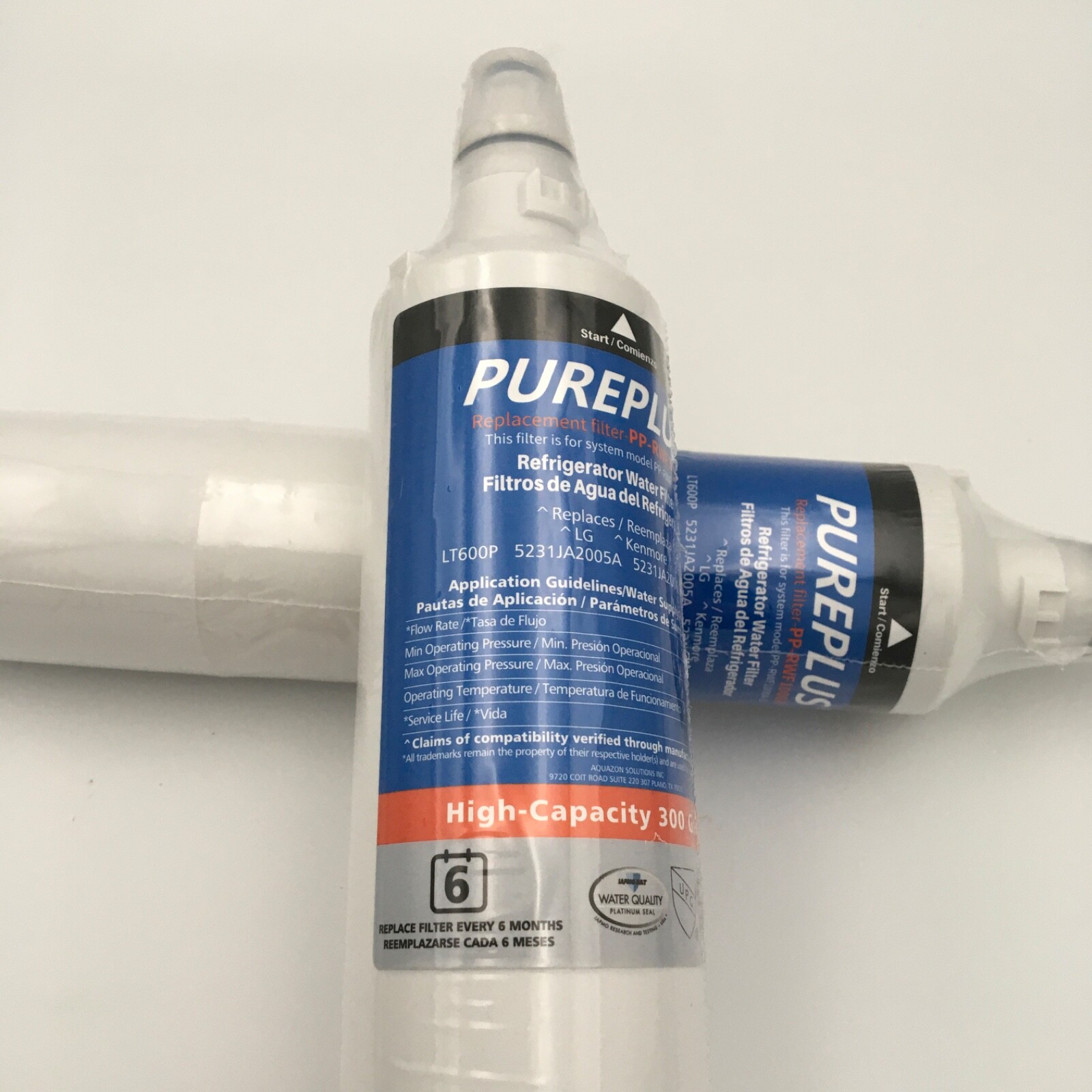 NEW Pureplus Refrigerator Replacement Filter 2 EA PP-RWF1000A-S / LT600P /469990