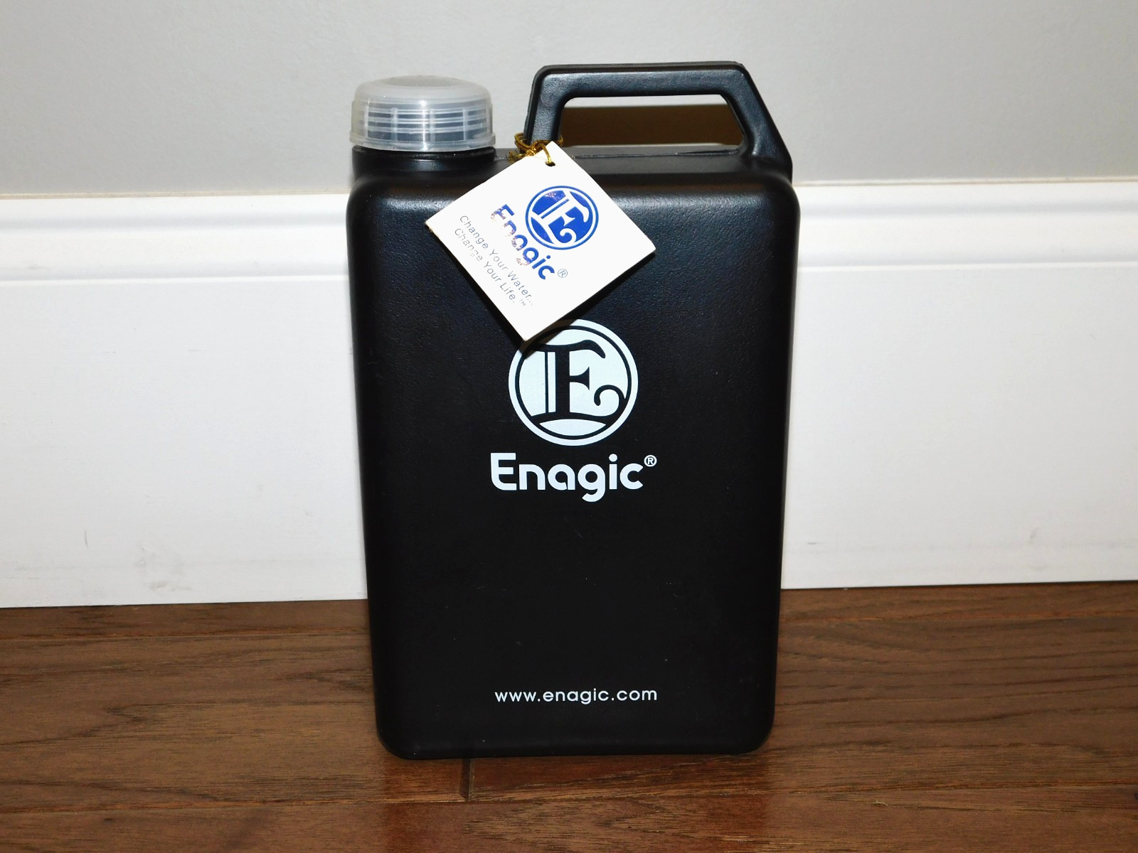 Enagic 2 Liter Black Water Bottle BPA Free Strong Acidic Alkaline Ionized