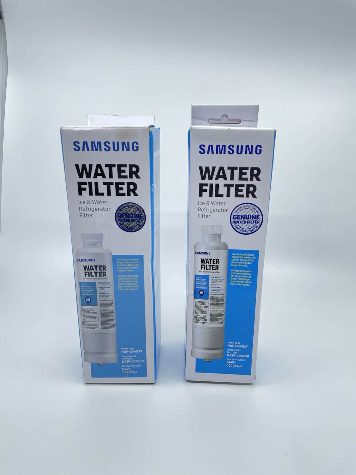 2 PACK Genuine Samsung DA29-00020B HAF-CIN/EXP Refrigerator Water Filter (New)