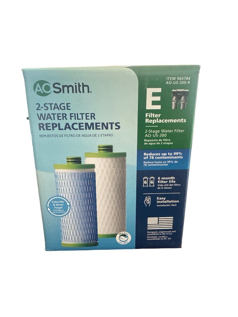 AO Smith 2-Stage Water Filter Replacements AO-US-200-R 960784 , SEALED!