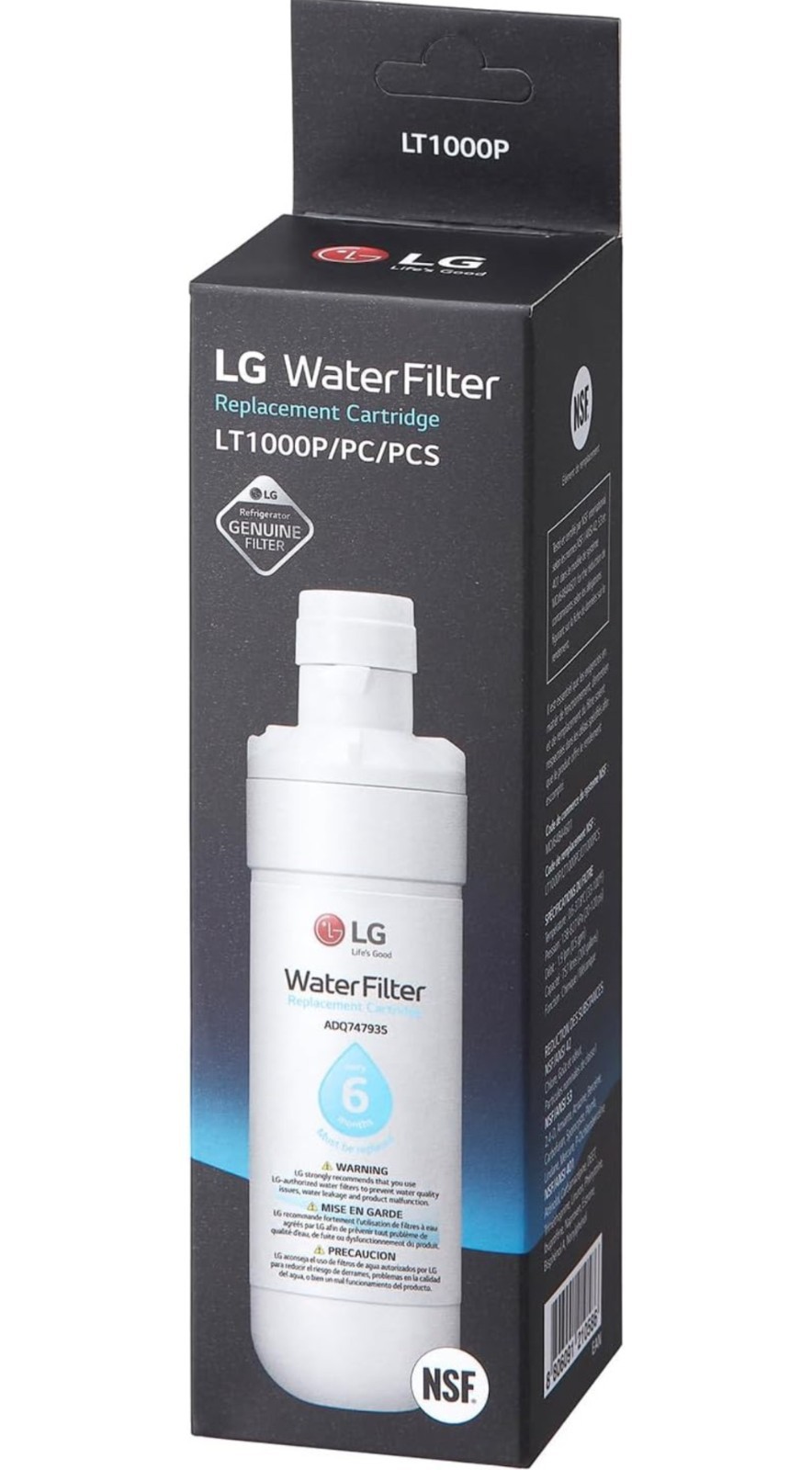 LG Water Filter Cartridge LT1000P Replacement for LG Water FiIter