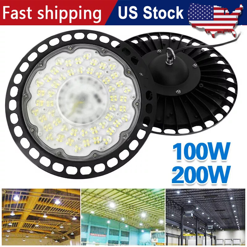 LED UFO High Bay Light 200W 100W 150W Watt Warehouse Garage Shop Light Fixture