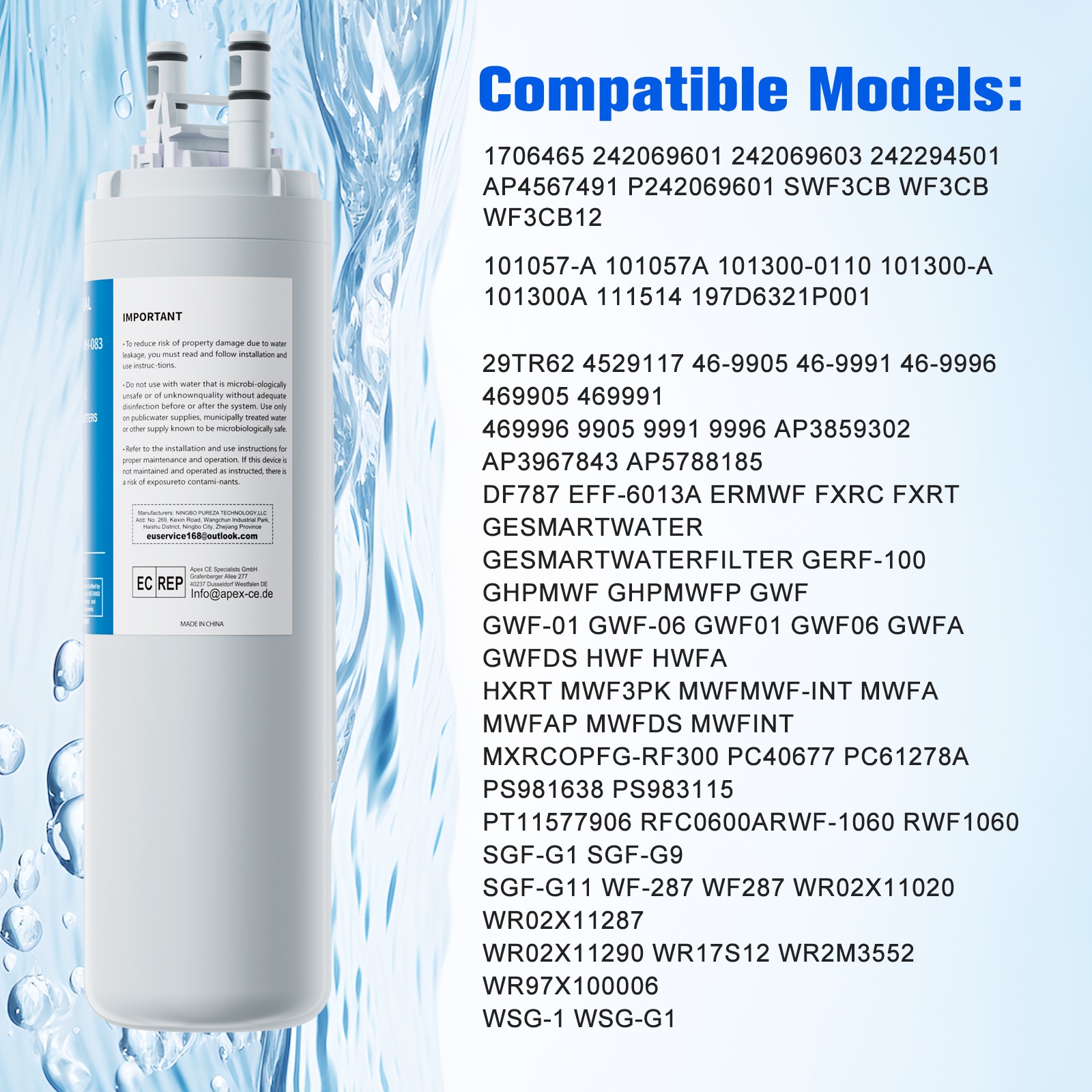 2/4PCS For Frigidaire WF3CB Refrigerator PureSource Ultra 3 Water and Ice Filter