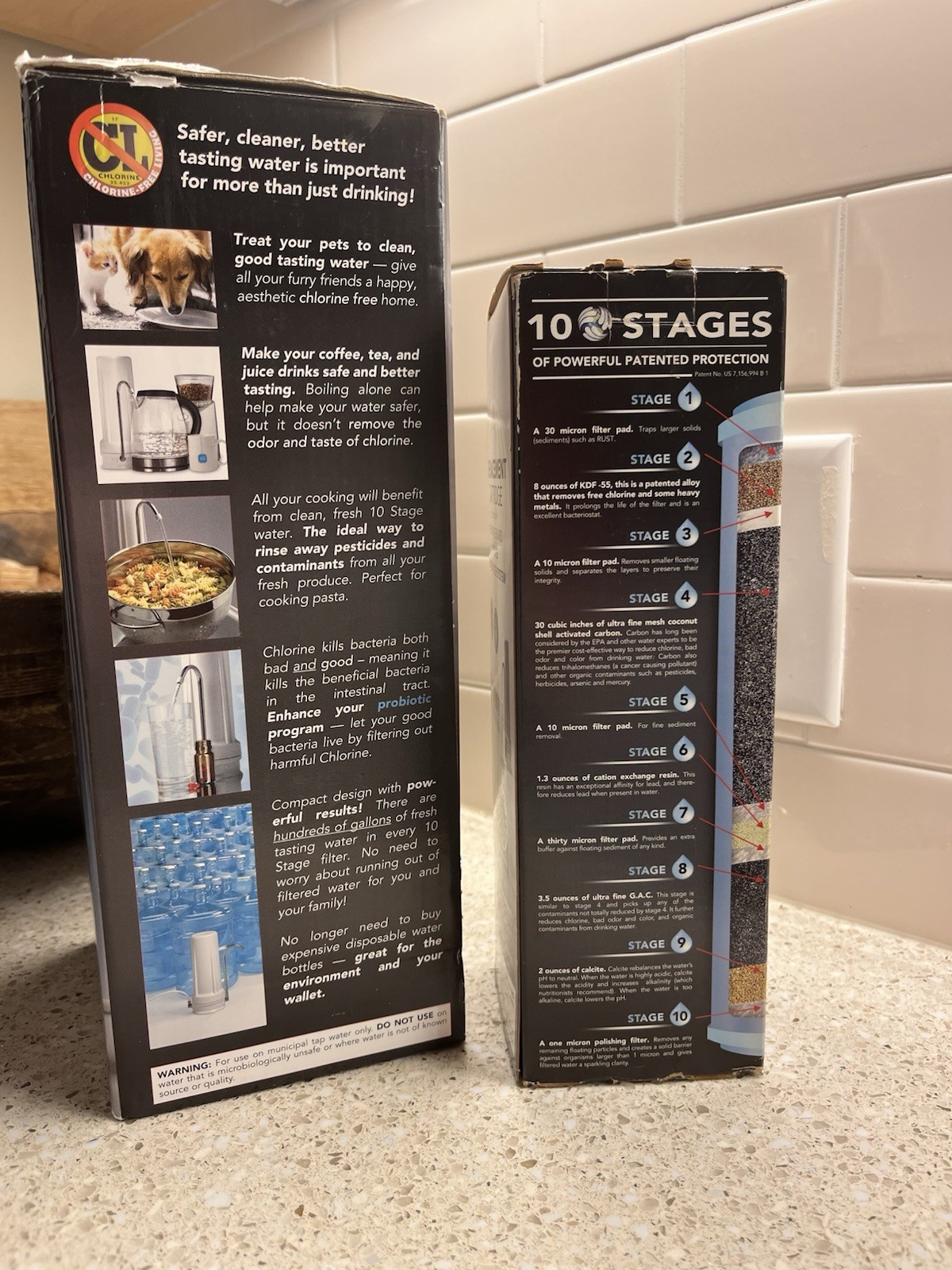 New Wave Enviro 10 Stage Plus Countertop Water Filter System – White
