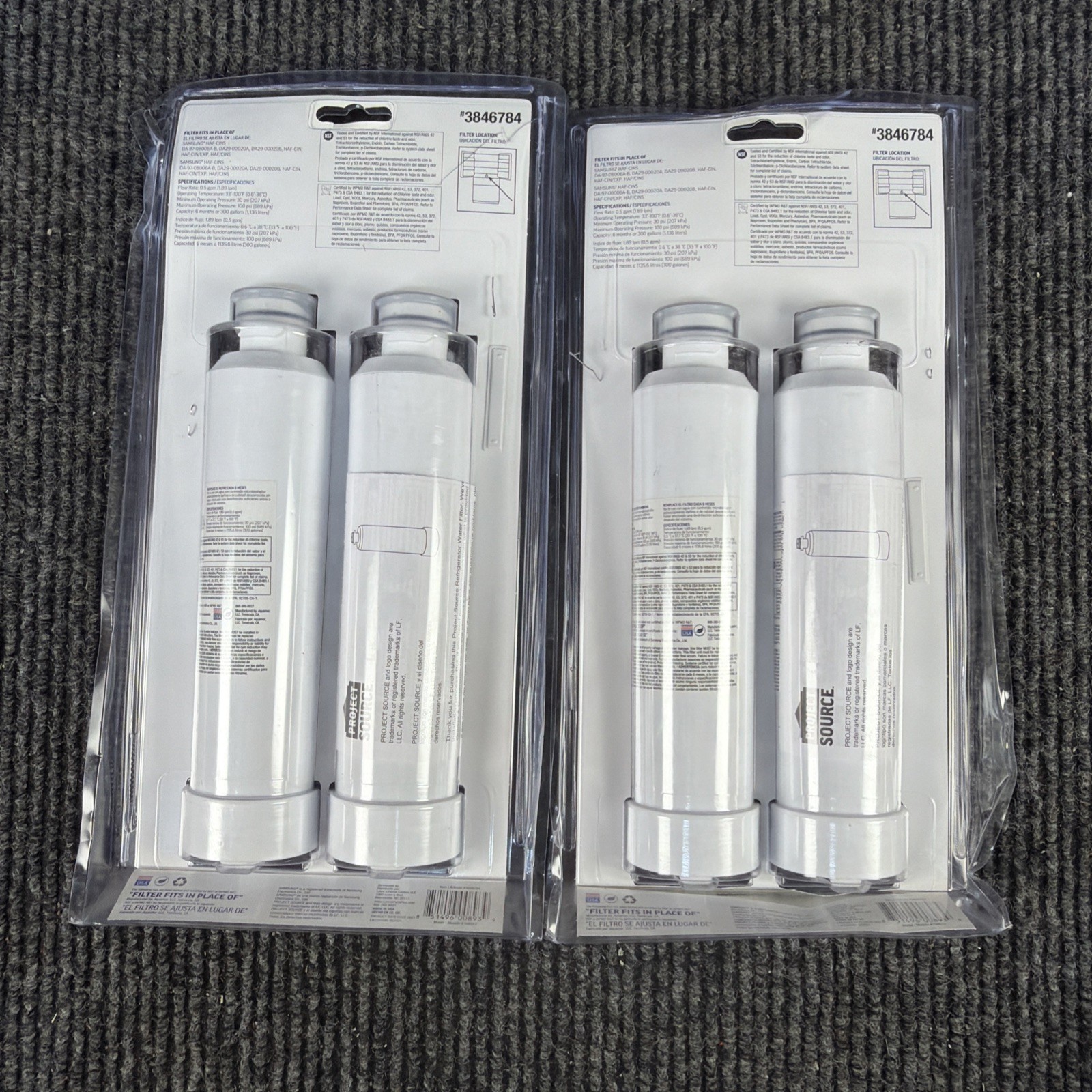 Project Source Two 2-Packs Twist Refrigerator Water Filter #3846786