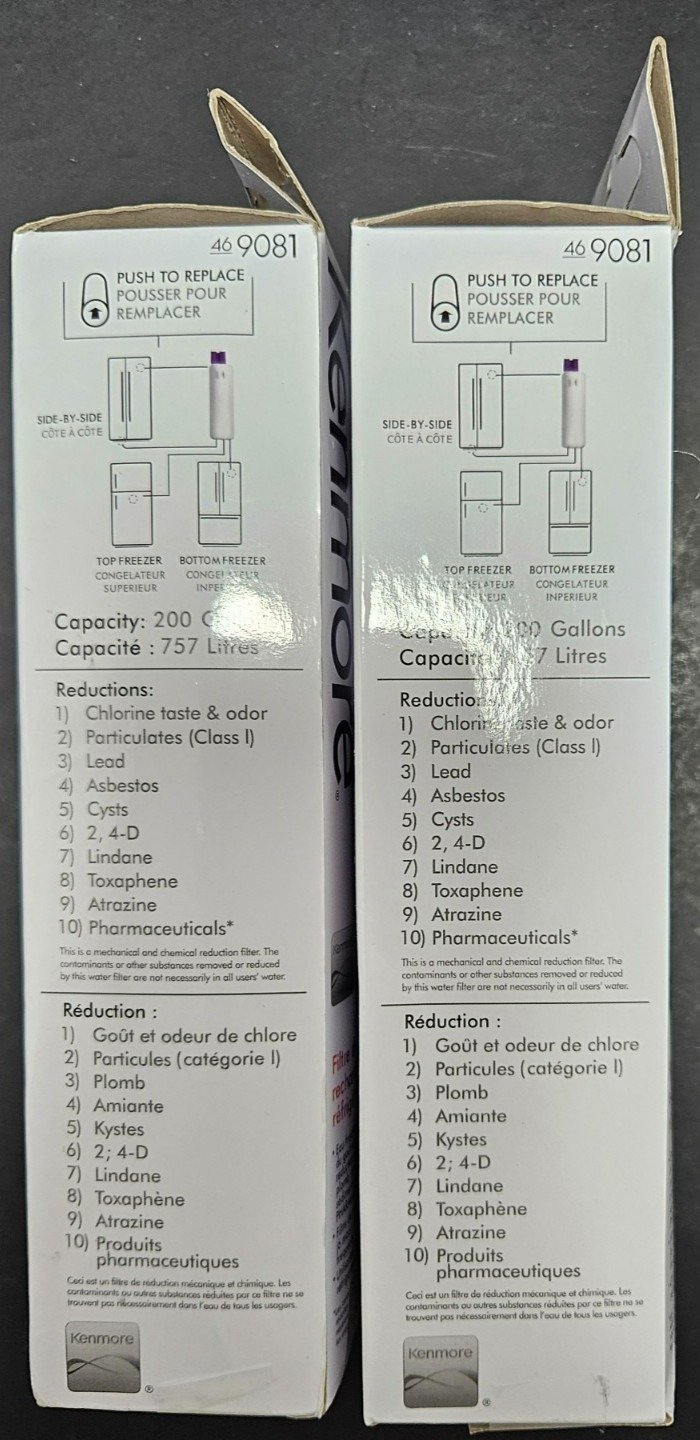 Two -469081 Kenmore Refrigerator Water Filters Sealed US New