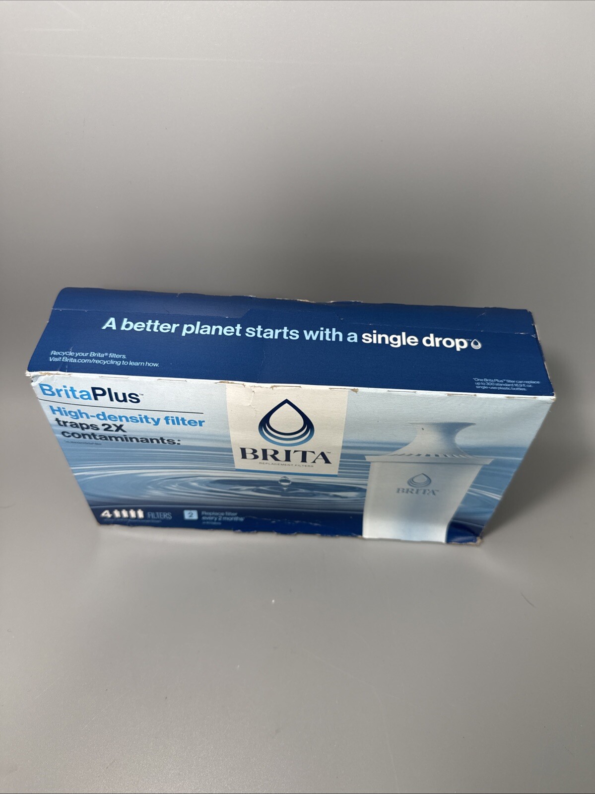 Brita Plus Replacement Water Filter, BPA-Free, High-Density Pitchers 4 PACK