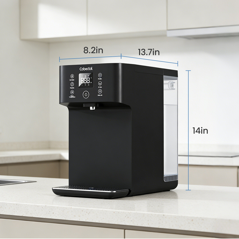 Cobectal Countertop Reverse Osmosis System 8 Stage 4:1 Pure to Drain Reduce TDS