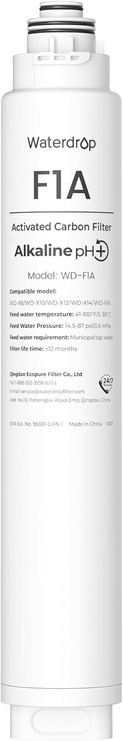 Waterdrop WD-F1A Alkaline Mineral pH+ Filter,Replacement for WD-X12-Alkaline