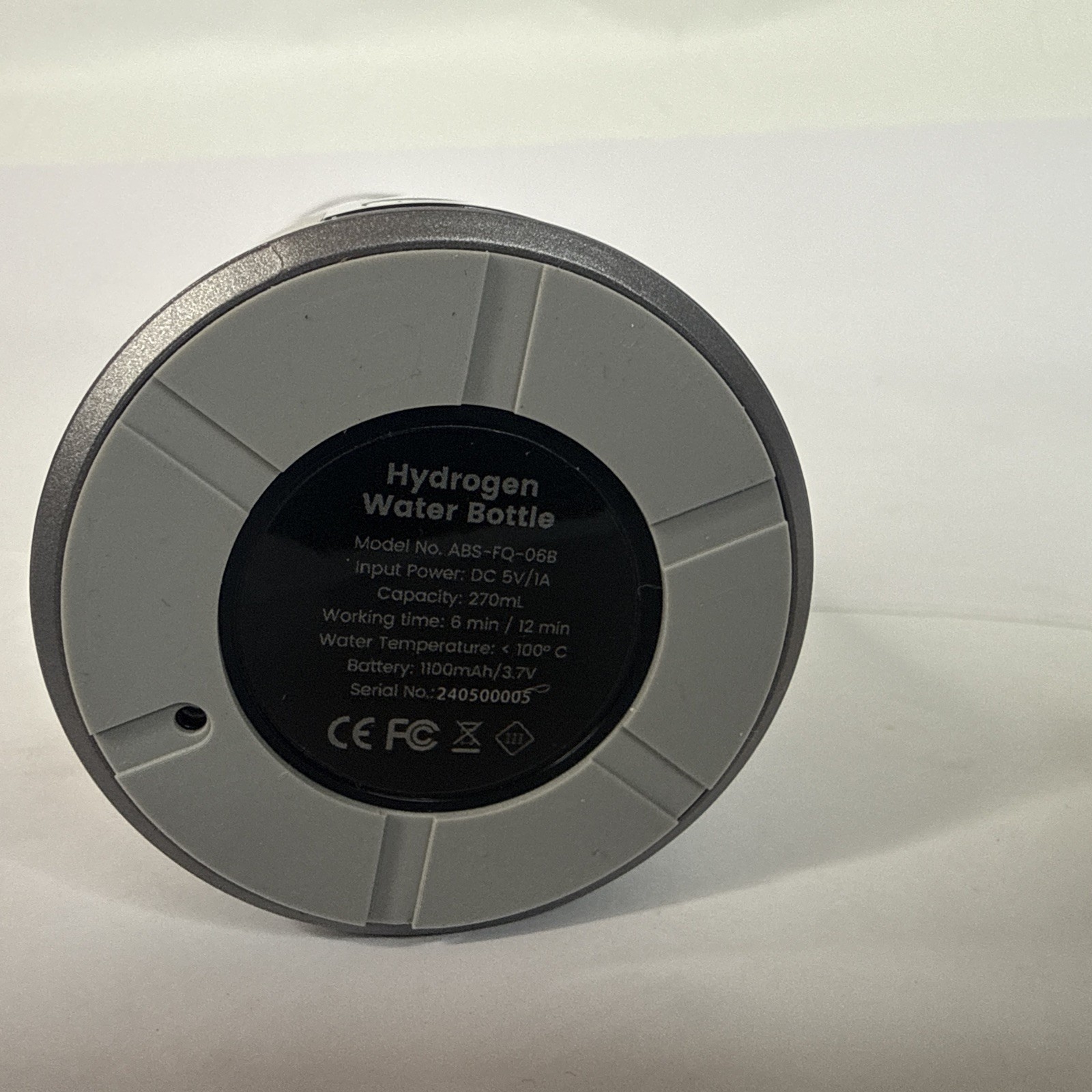 Vepo The Ultimate on-The-go Hydrogen Water Bottle 4000ppb High Output Slate Gray