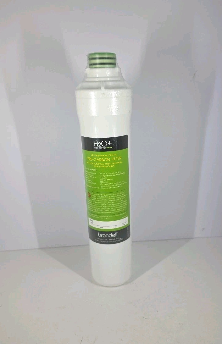 Brondell H2O+ UF-35 Pre-Carbon Filter Green Sealed Brand New