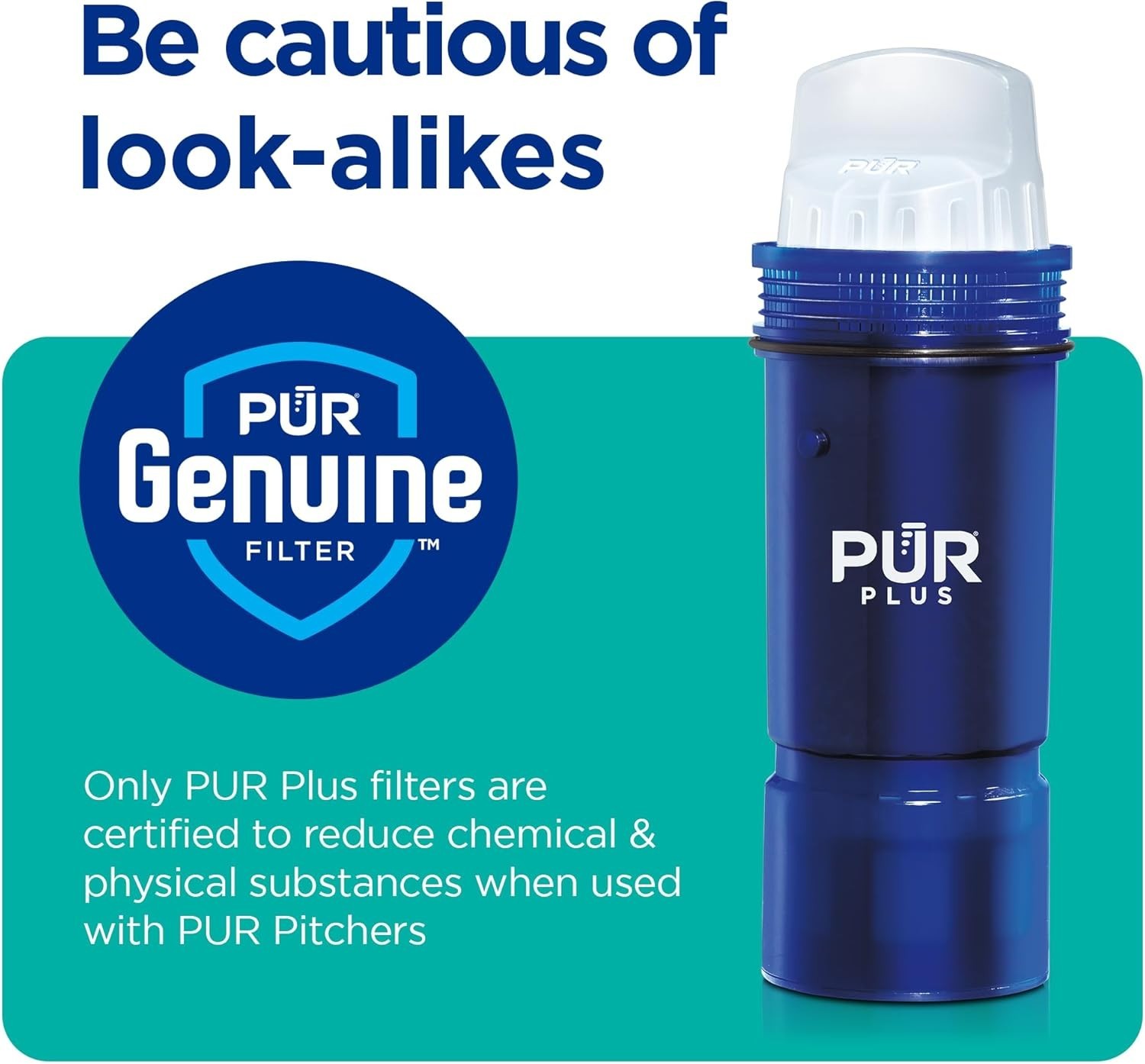 PUR Plus Water Filter Replacement for Pitchers & Dispensers, 1 Count
