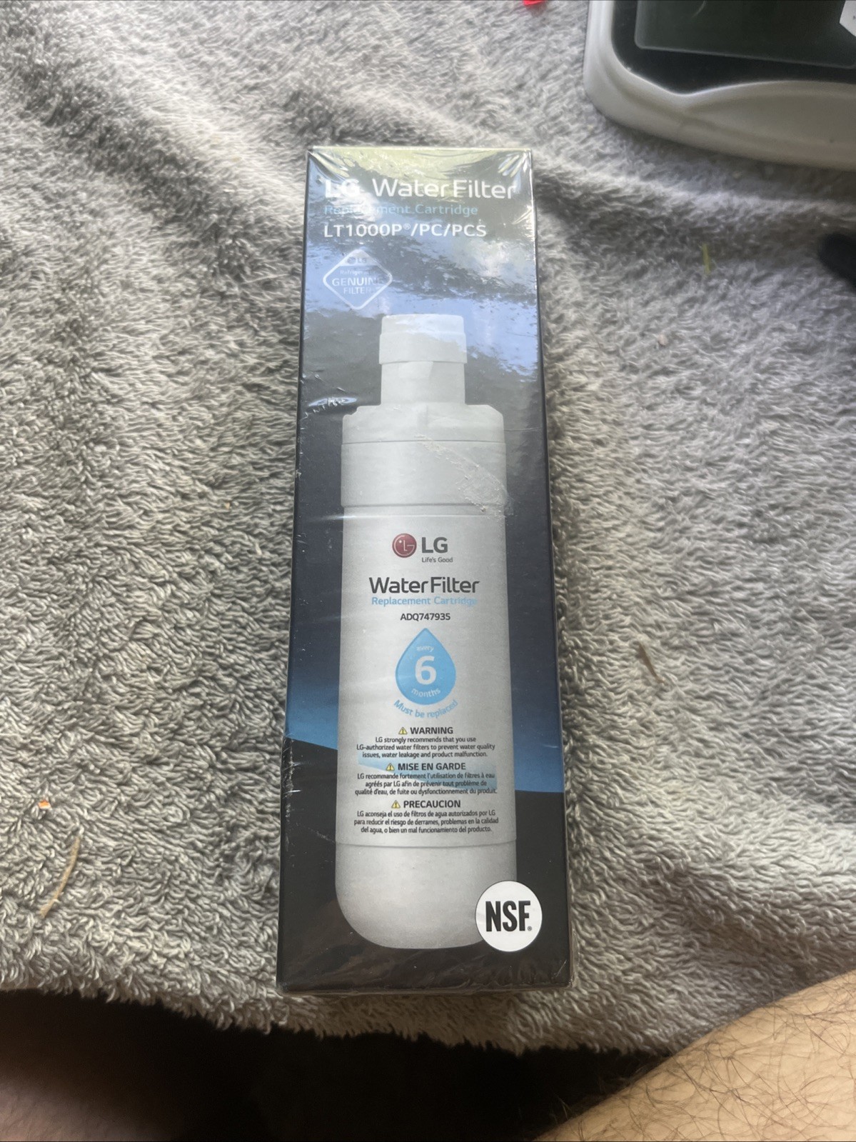 LG Water Filter Replacement Cartridge (LT1000P/PC/PCS) 200 Gallons New Sealed