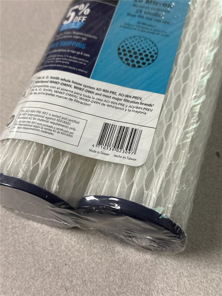 ^ AO Smith AO-WH-PRE-RP2 Whole House Replacement Filter Item NEW