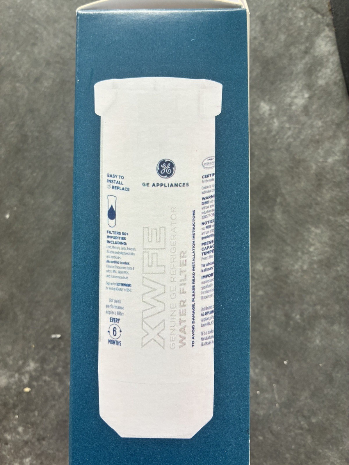 GE XWFE Refrigerator Water Filter – White