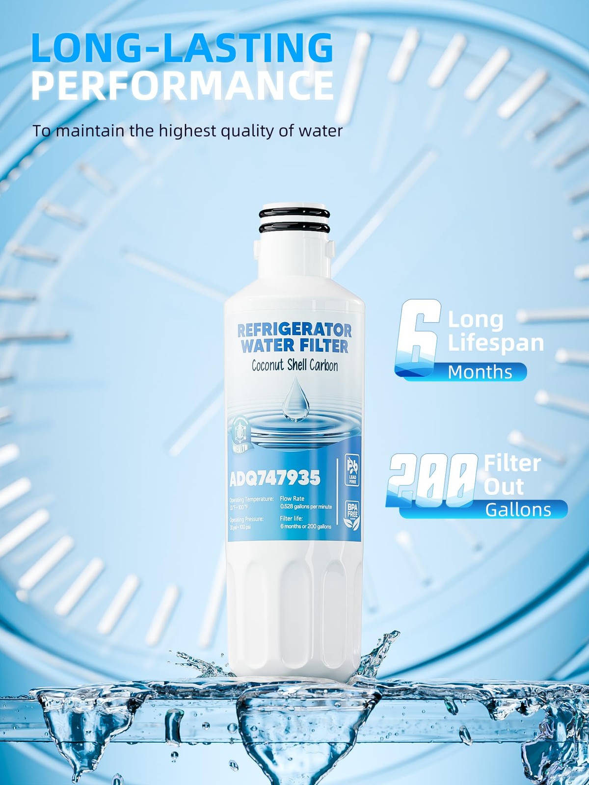 LT1000P Water Filter Replacement Fit for LG Lt1000P/PC/PCS Compatible with LG…