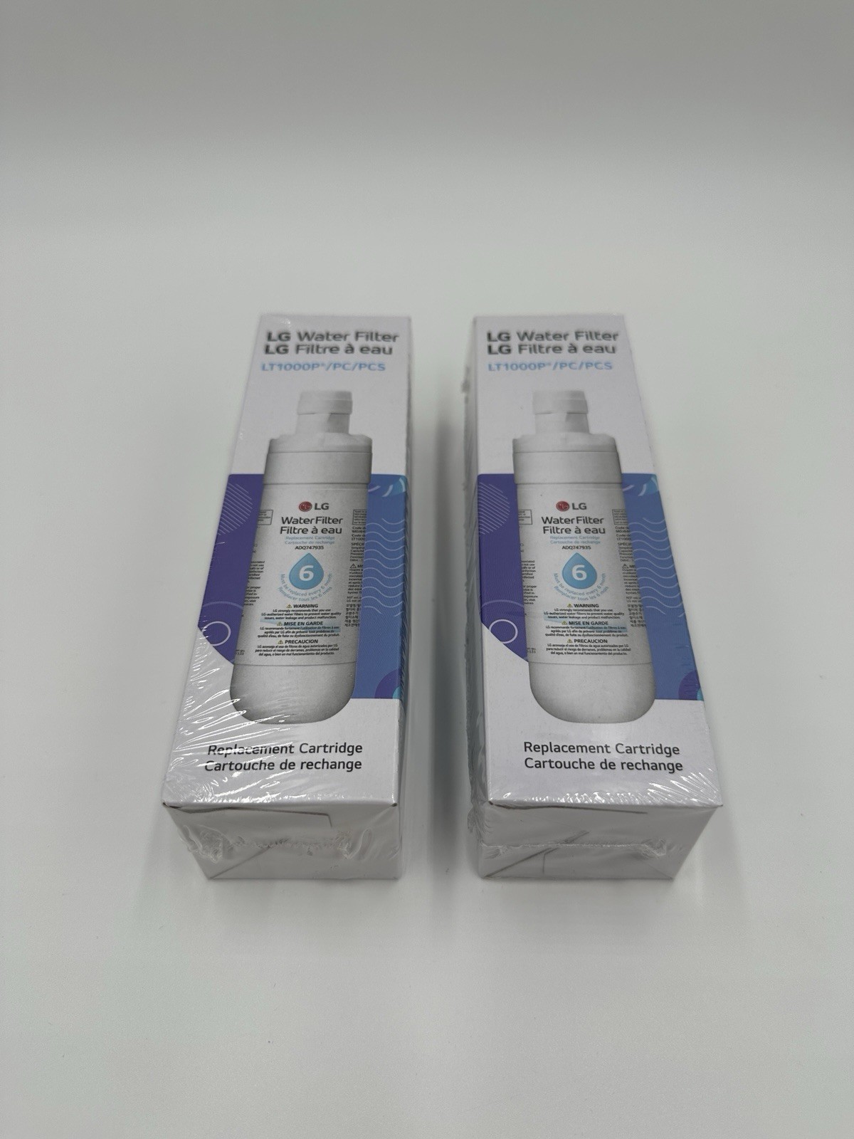 LG Genuine LT1000P/PC/PCS Refrigerator Water Filter Lot of 2 New/sealed