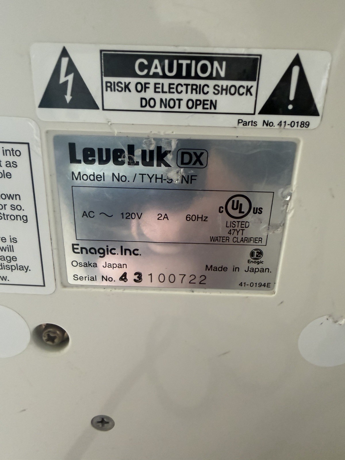 Enagic LeveLuk DX Water Ionizer countertop Kangen water machine with New Filter
