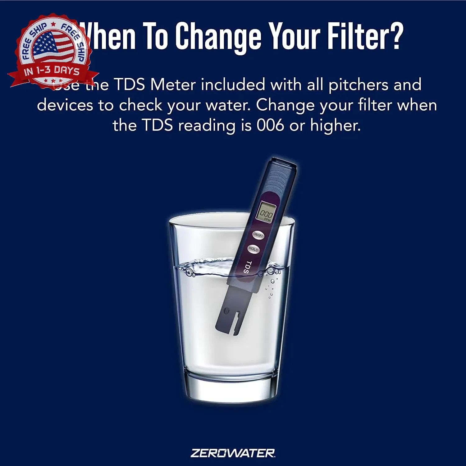 ZeroWater 4-Pack Replacement Filter Cartridges ZR-004, 4 Count (Pack of 1), Basi