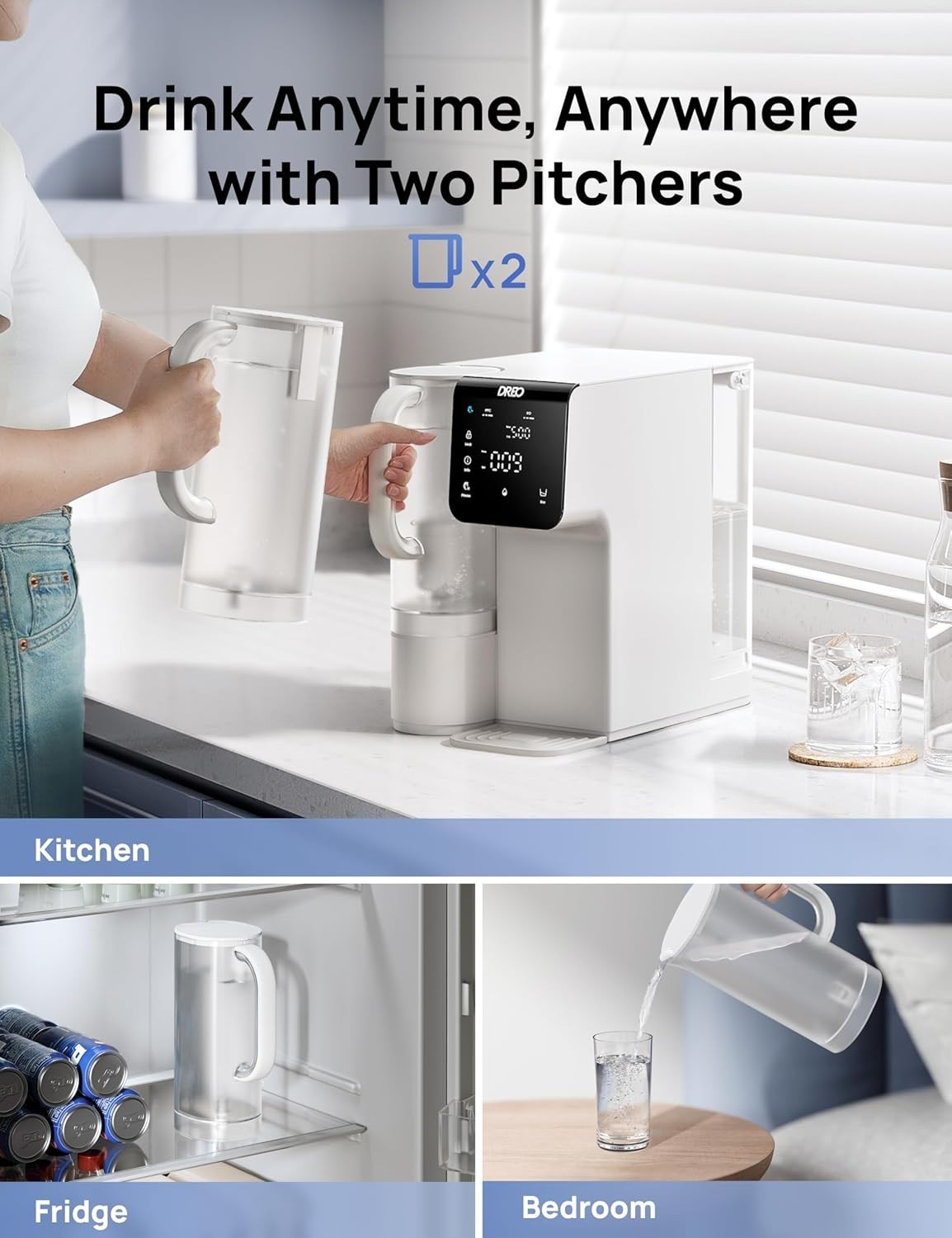 DREO Reverse Osmosis Water Filter Countertop, 7-Stage RO Water Filtration System