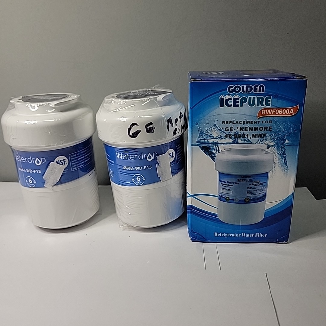 Waterdrop Golden Water Filters Replacement for GE® MWF®, SmartWater® MWFP 3 Pack
