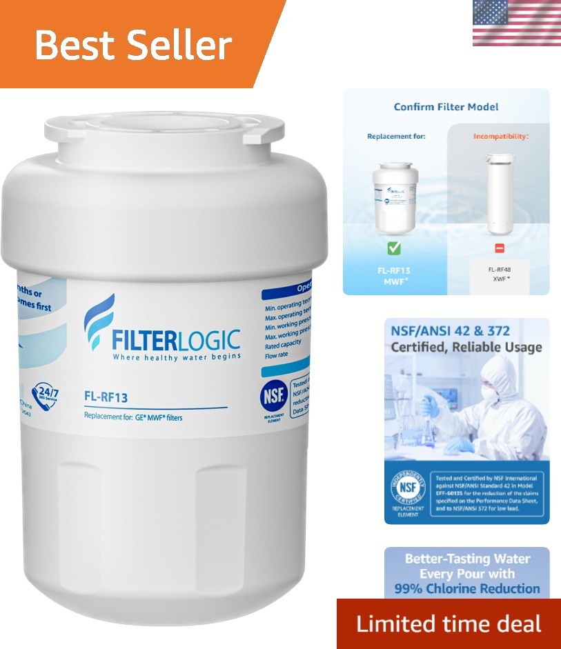 FL-RF13 Refrigeration Water Filter – Reduces Chlorine & Impurities, 300 Gallons