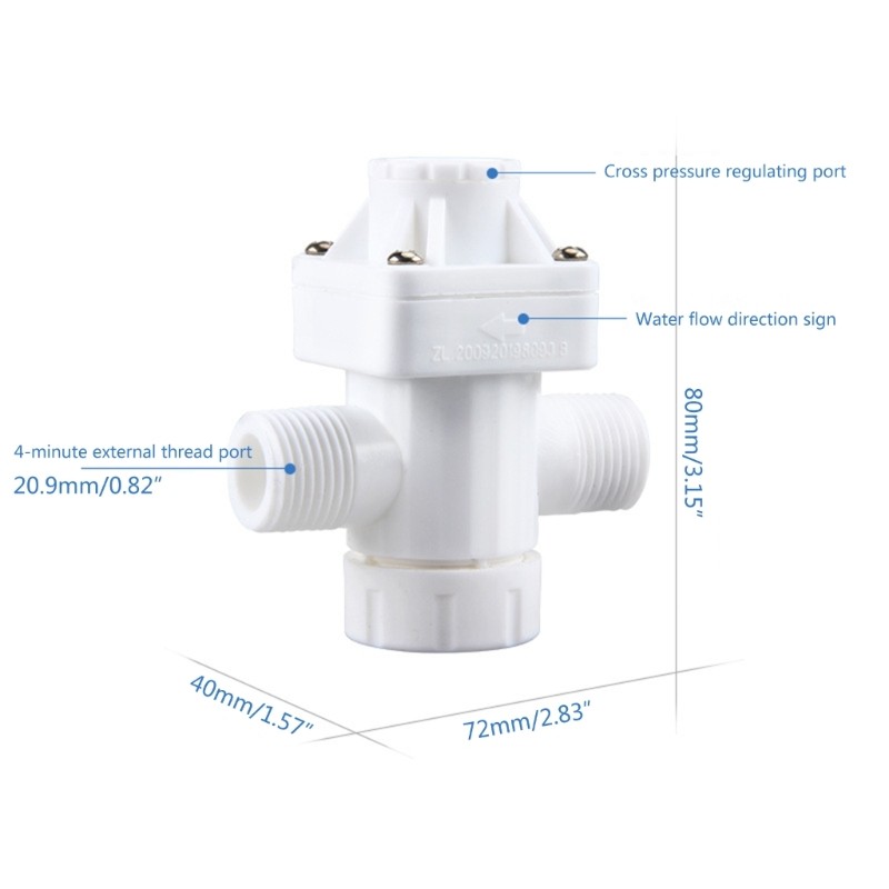 Adjustable Pressure Reducing Valve 1/2in 3/8in 1/4in Water Pressure Regulator