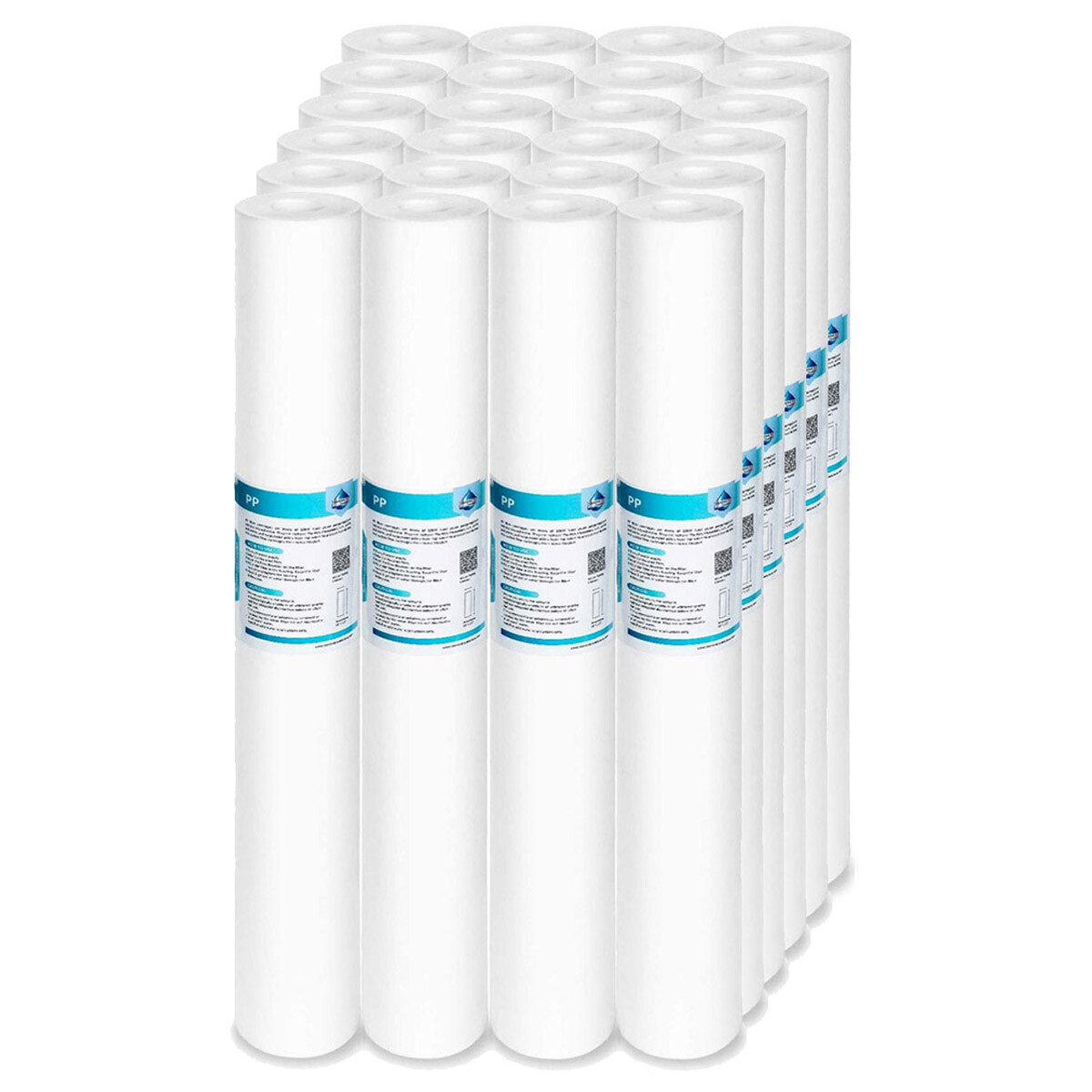25 Pack 20″ x 2.5″ 1/5/10/20 Micron Sediment Whole House Water Filter Cartridges