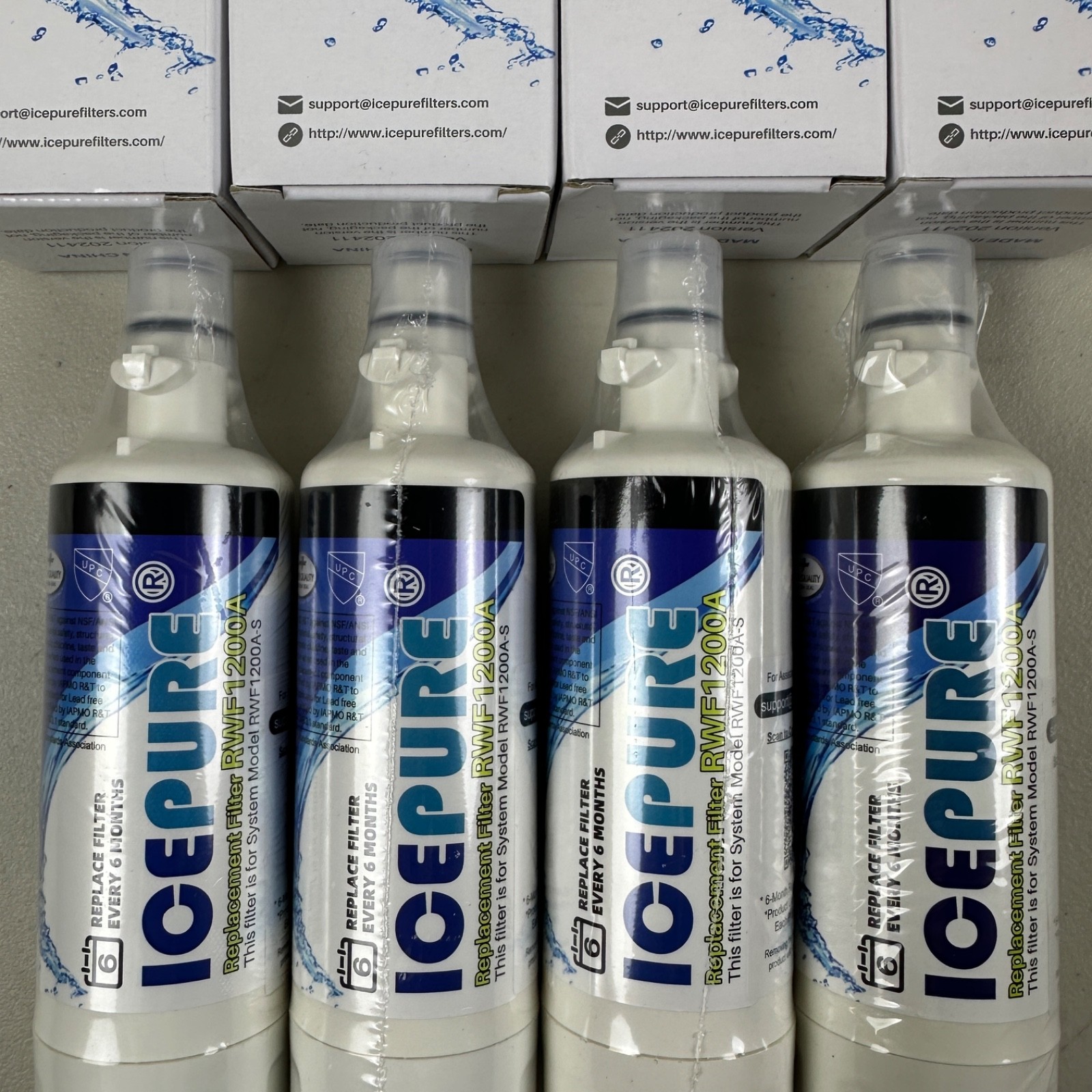 4 PACK ICEPURE ADQ36006101 LG LT700P Kenmore Elite 9690 Water Filter RWF1200A