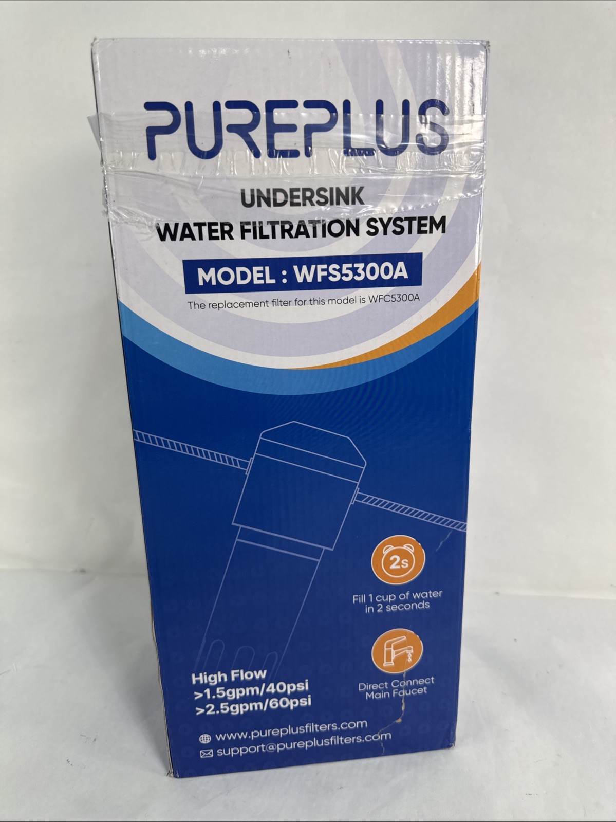 PUREPLUS WFS5300A 22000 GAL NSF/ANSI 42 CERTIFIED UNDER SINK WATER FILTER SYSTEM