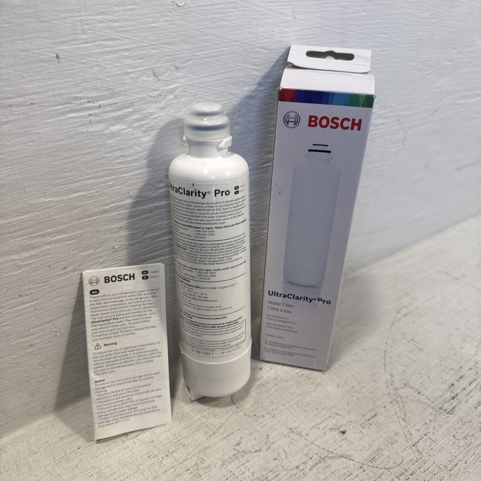 Bosch Ultra Clarity Pro 1 Pack BORPLFTR50 Water Filter Blue #WFS200MF/WFS210MF