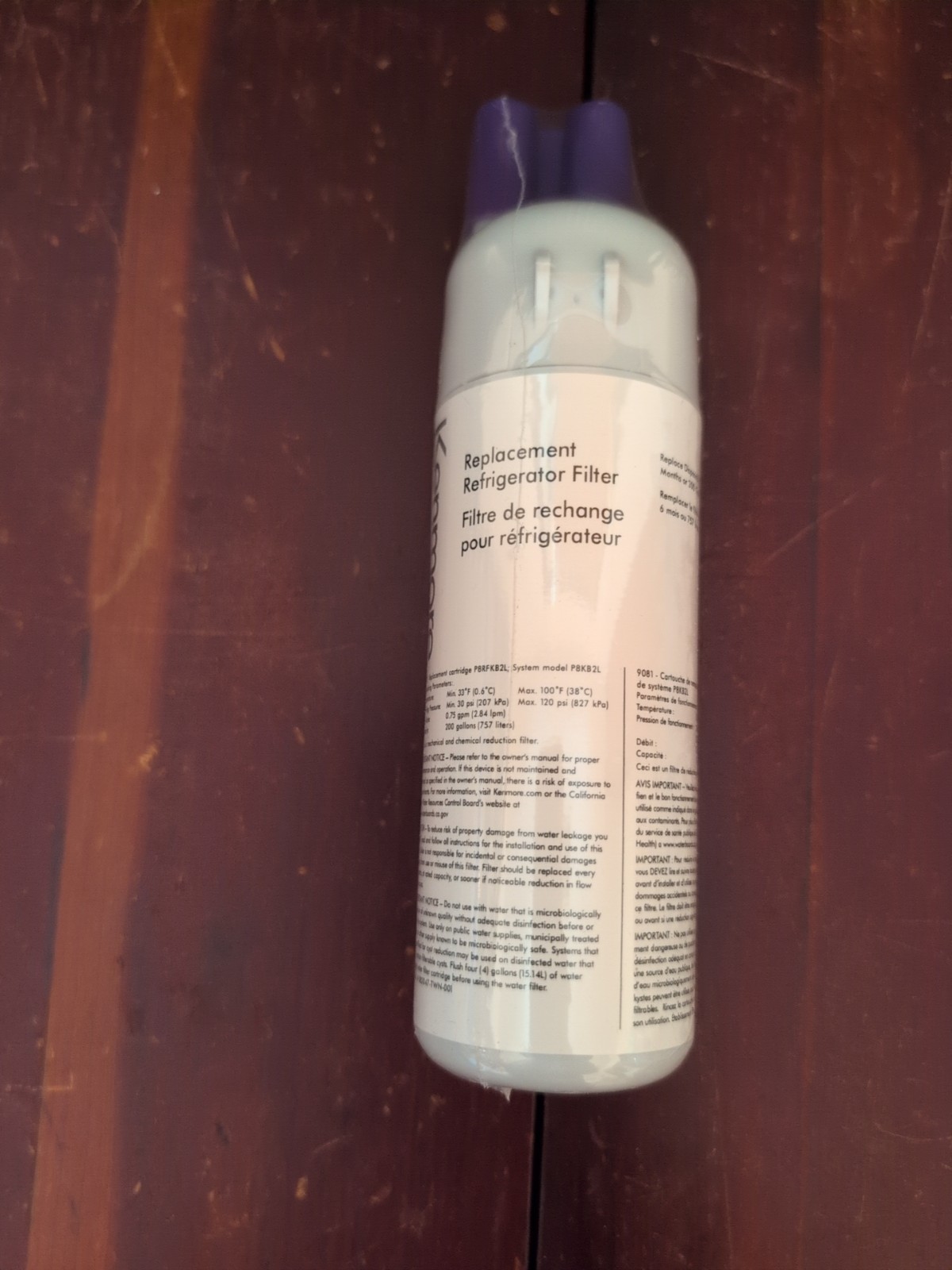Kenmore Replacement Refrigerator Water Filter 469081 Open Box Filter Sealed