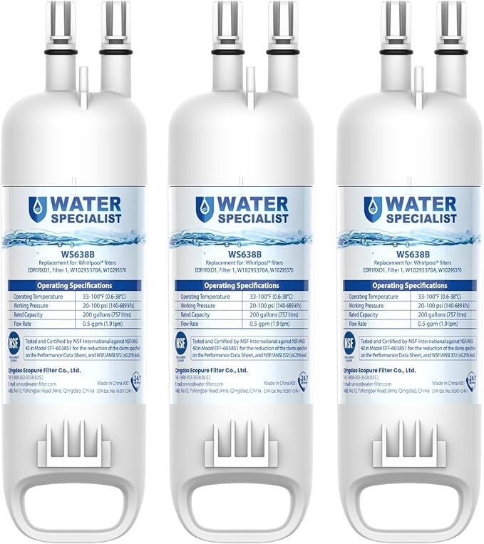(3)Waterspecialist Refrigerator Filter,Replacement for Kenmore® 46-9081, 46-9930