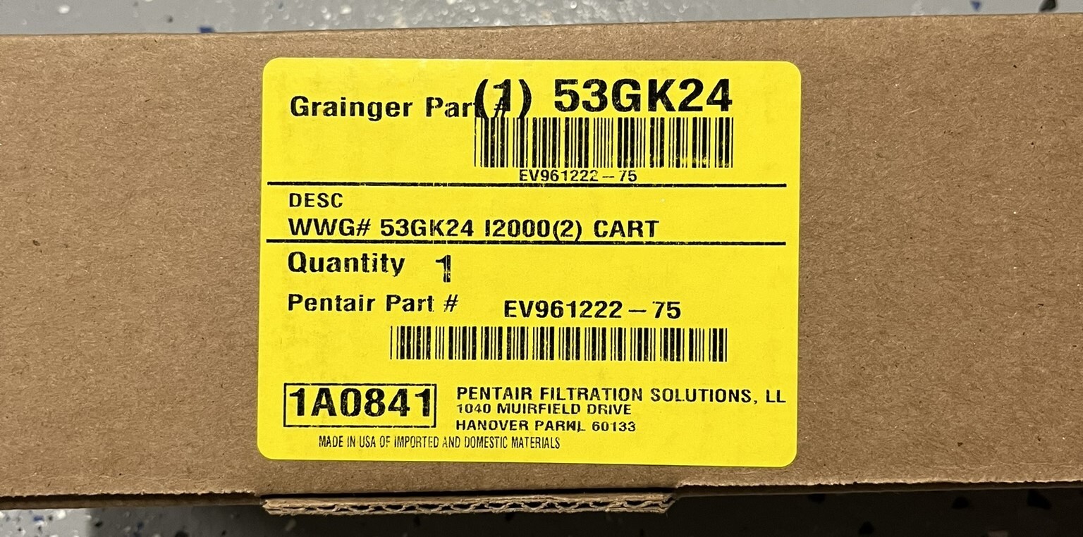 PENTAIR/EVERPURE EV961222-75 Quick Connect Filter 0.5 micron, 1.7 gpm, 9,000 gal