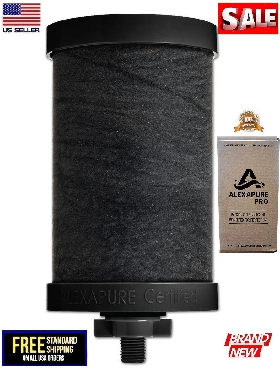 Genuine Alexapure PRO 2387 Replacement Water Filter 1 Filter Pack Black