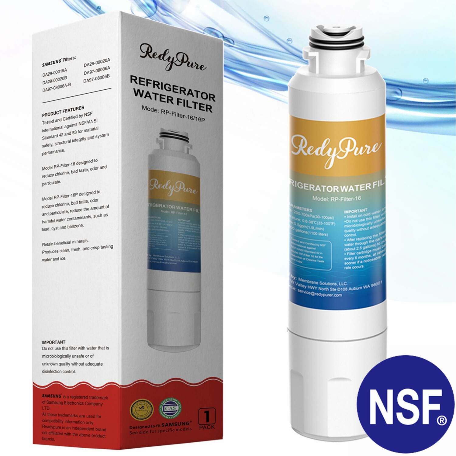 Fit For Samsung RF28HMEDBSR RF28HMEDBSR/AA pl-200 Aqua Refrigerator Water Filter