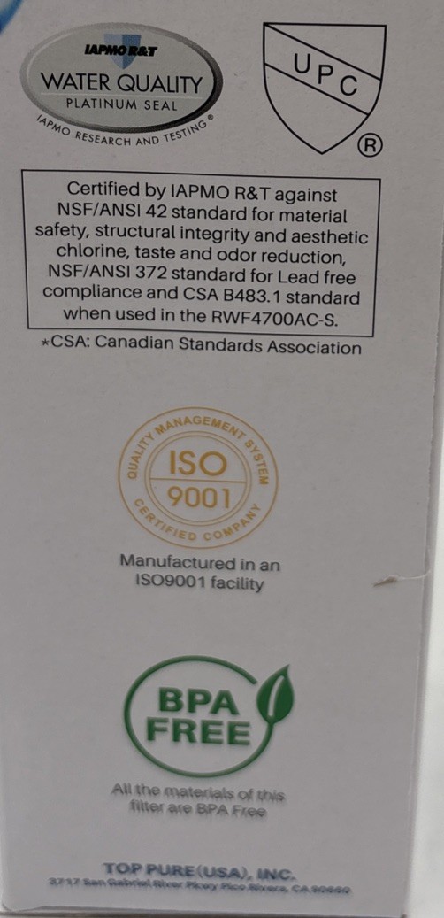 ICEPURE RWF4700AC Replacement Water Filters w/ Air Filter: 2 Pack, New/Sealed
