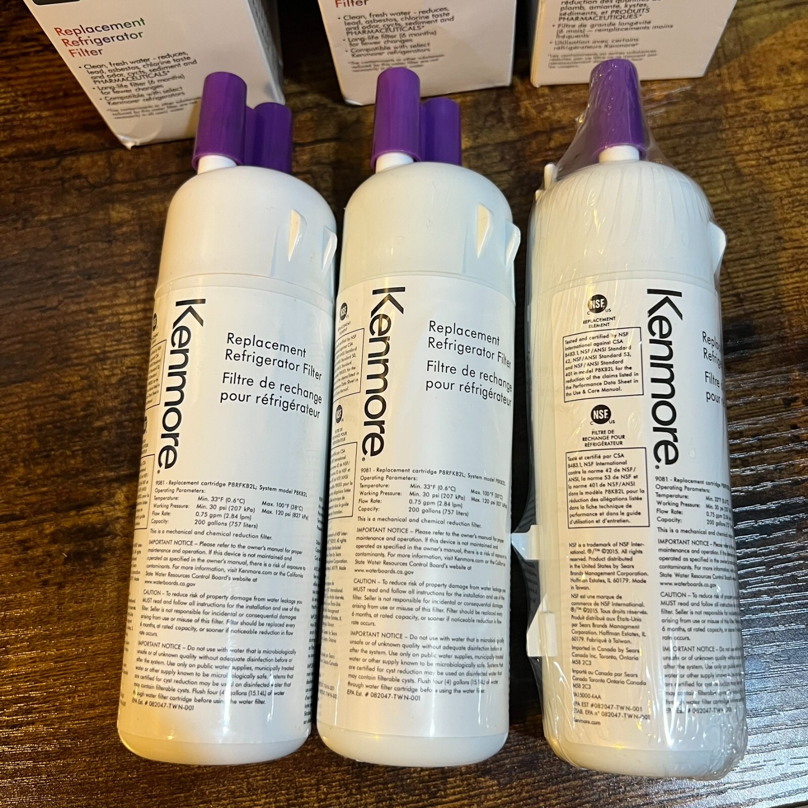 3 Pack Kenmore Replacement Refrigerator Water Filter 469081